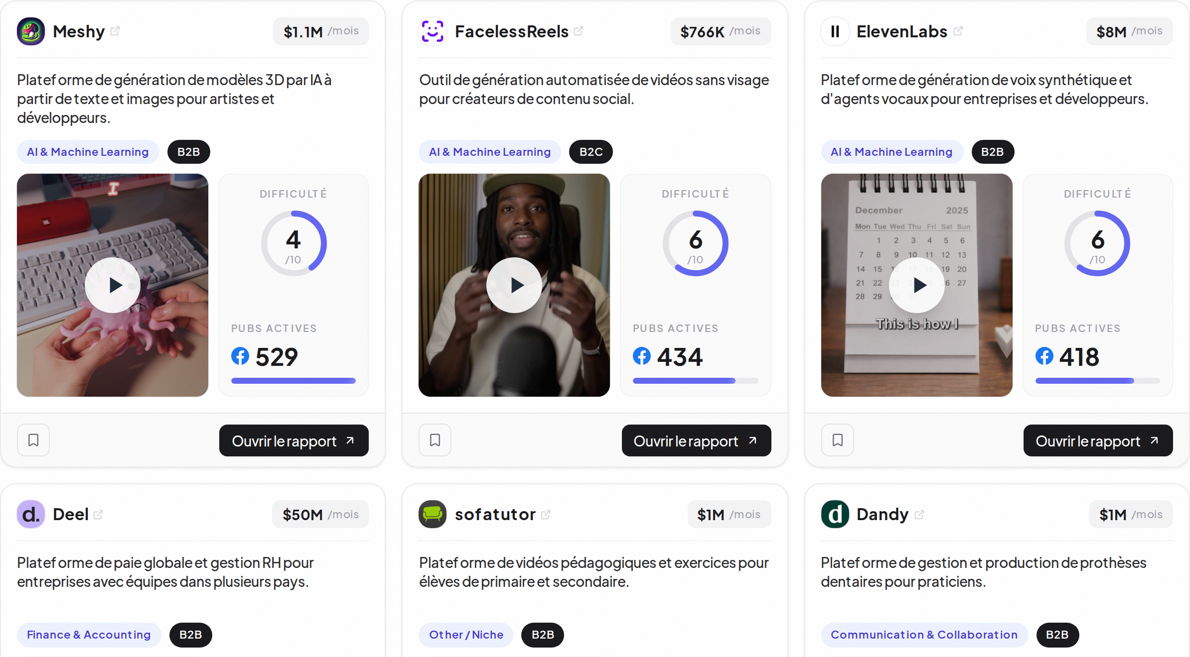 Aperçu de la database Kojify